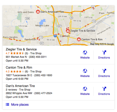 Google’s local search results now show just three listings.